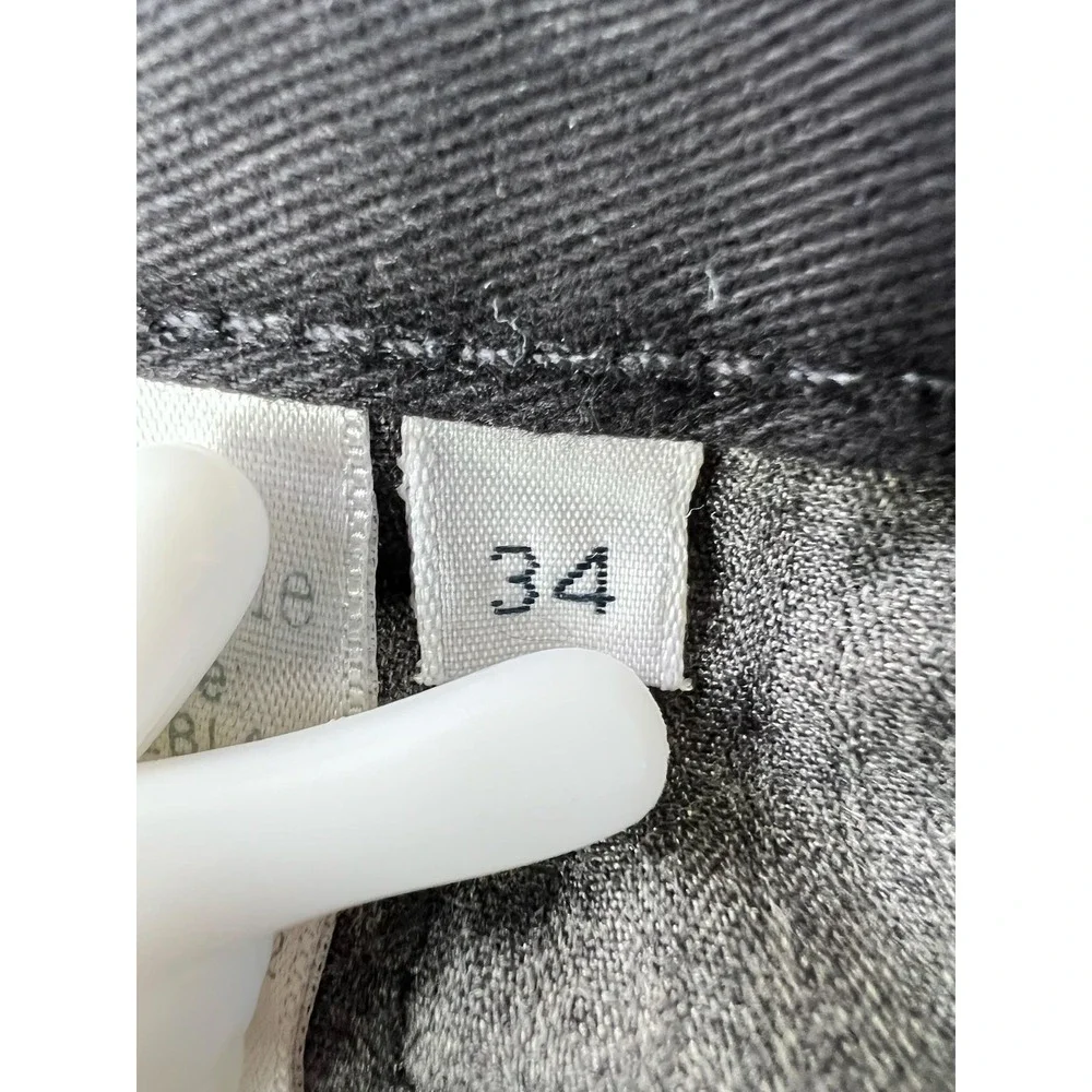 Rag & Bone Mens 34x34 Black Linen Cotton Slim Fit Chino Pants M1723E512BLA